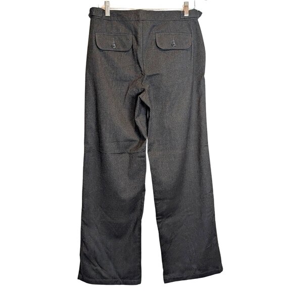 Lands' End Women's Size 6 Dress Trousers Dark Gray Wide Leg Pants - Picture 2 of 10